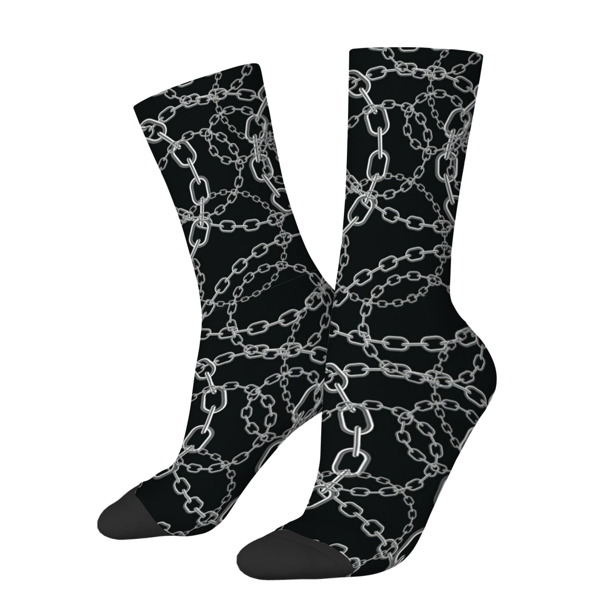 Quirky Street Fashion - Leuke, originele herensokken met ketenprint, tot