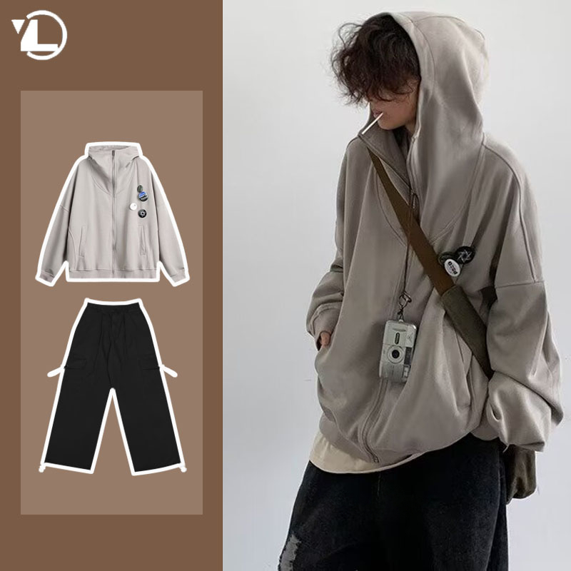 Street Fashion Jacket Men - Herfst College Casual Set Heren Japanse