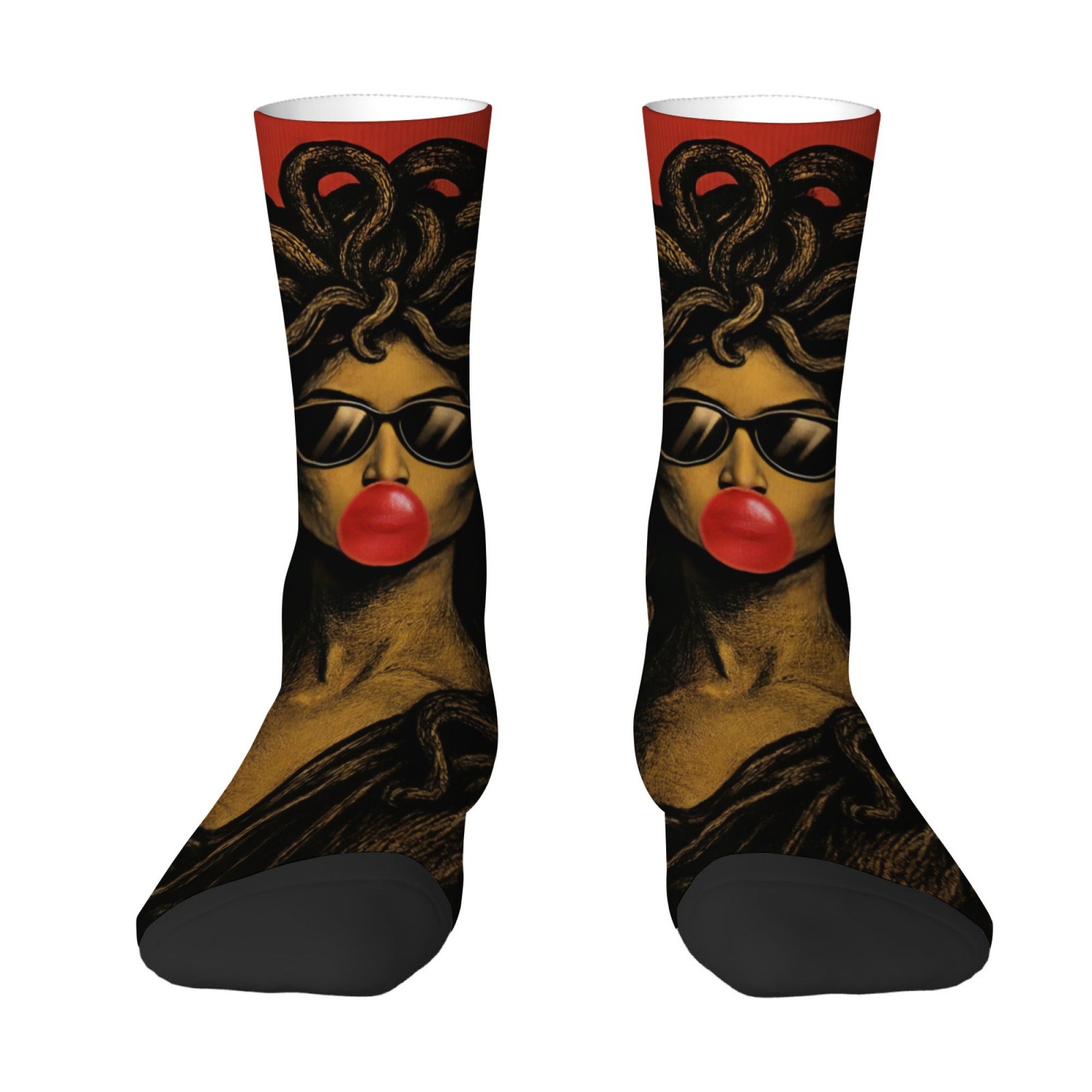 Quirky Street Fashion - Eigenzinnige zonnebril Medusa herensokken Antislip Duurzame