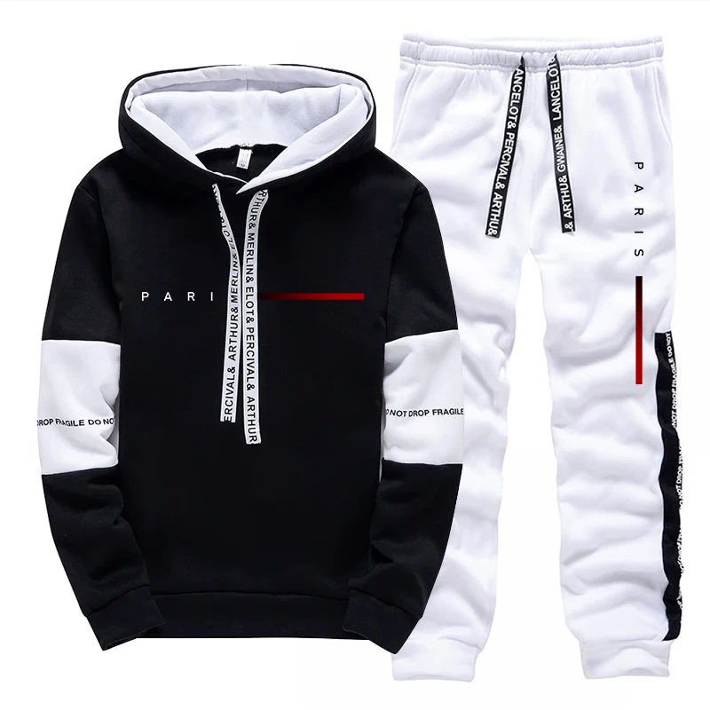 Street Fashion Us - Paris Fashion Hoodie Streetwear Herenset Sweatshirt