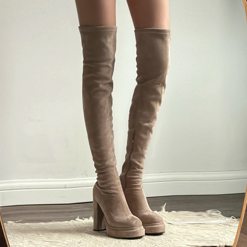 Street Fashion Ladies - Nachtclubmode Dameshoge laarzen Sexy dikke hoge