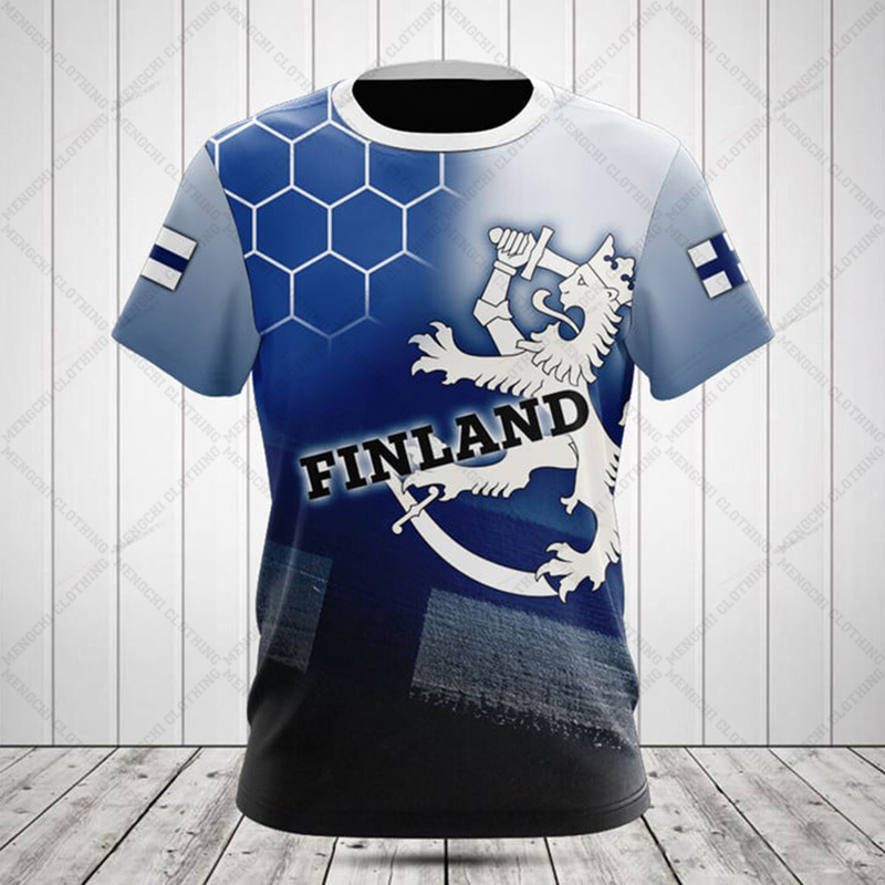 Street Fashion Mood - Aangepaste naam Zomer Casual Finland Vlag