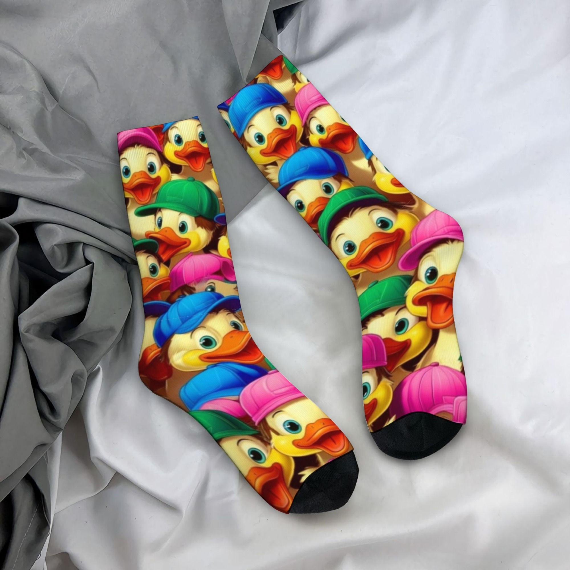 Street Fashion Style Youtube - Happy Rubber Duck Sokken Nieuwigheid Grappige
