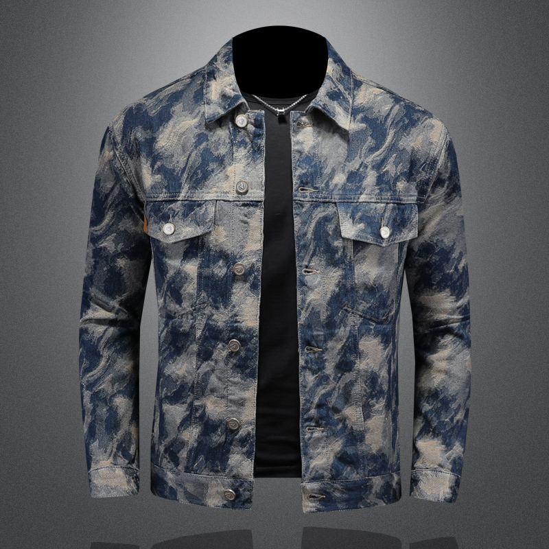 Street Fashion Jacket Men - 2023 Lente Vintage Denim Jas voor