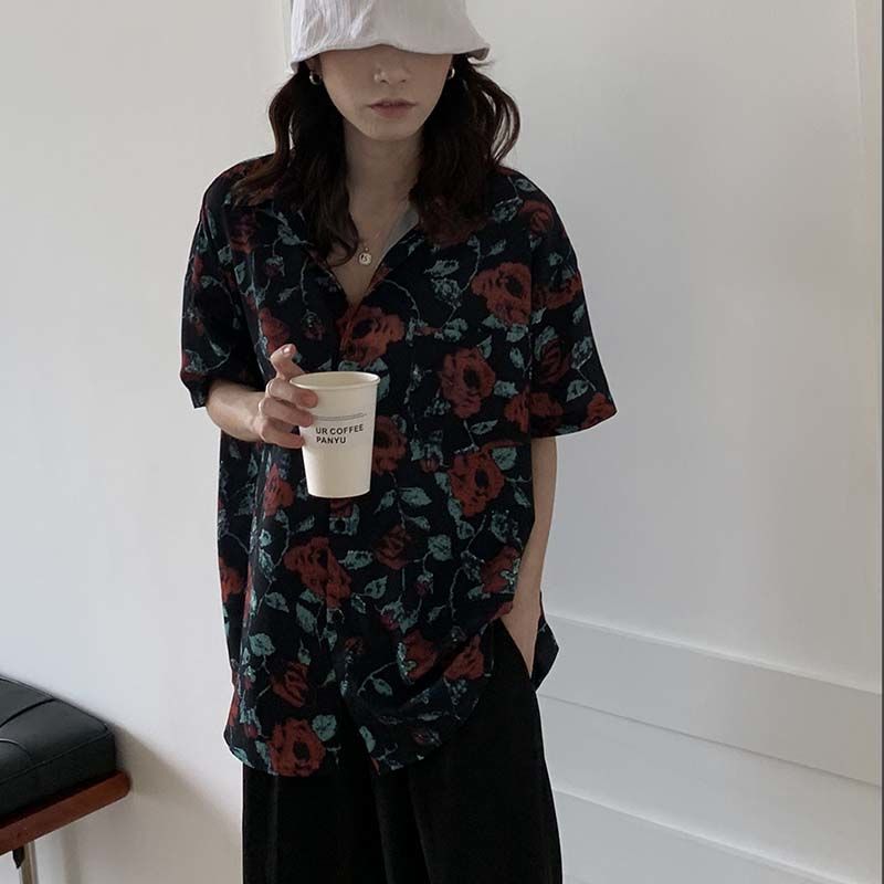 Street Fashion Hong Kong - Shirts Vrouwen Retro Mode Zomer Print