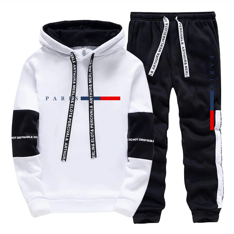 Street Fashion Us - Herenset/Hoodie/Broek Parijse Mode Herfst Winter Casual
