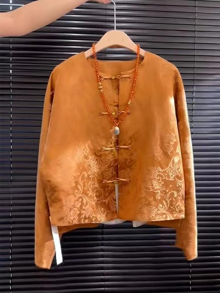 Street Fashion Style Youtube - Nieuwe hoogwaardige satijnen oranje bloemenborduurwerk Song