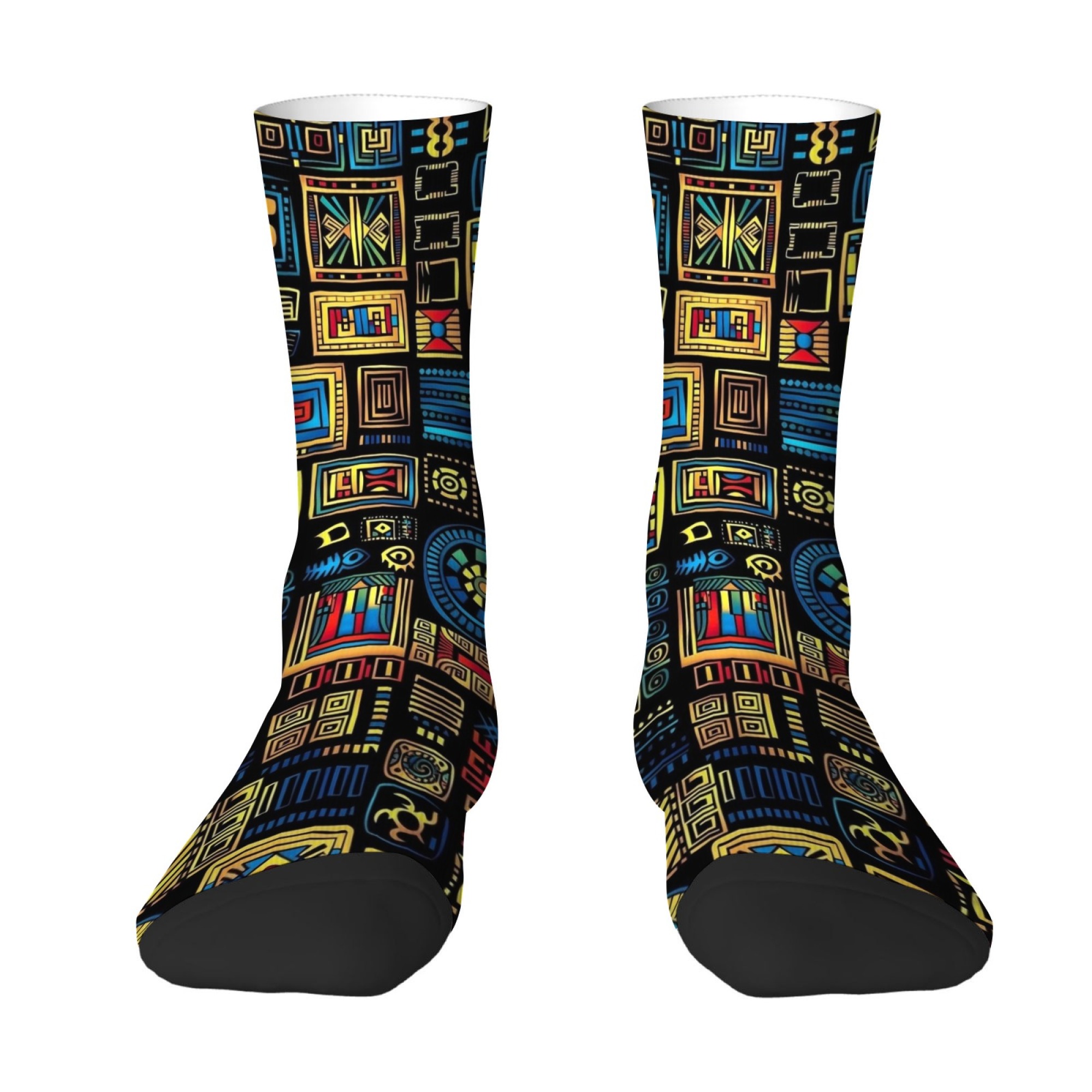 Quirky Street Fashion - Retro Bohemian Geprinte Herensokken, Antislip, Comfortabel,