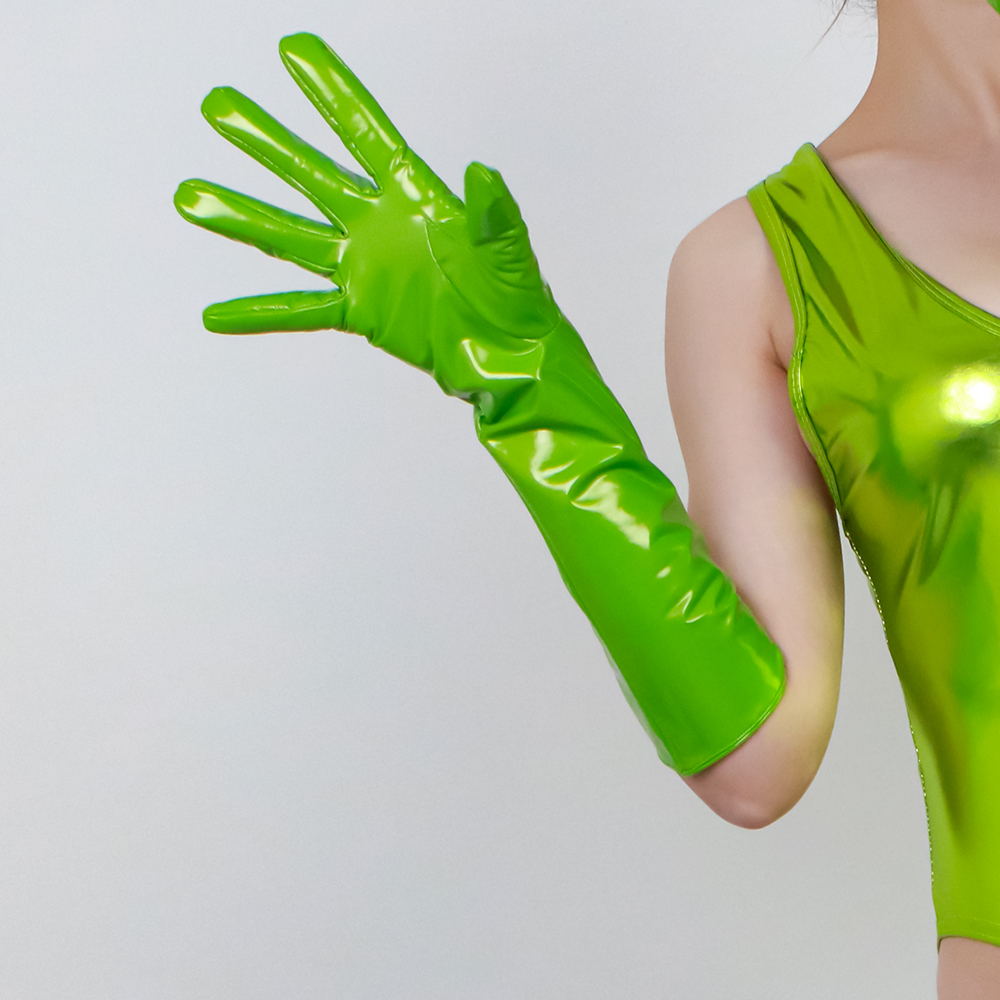 40 cm lange lakleren handschoe - Street Fashion Photography recensie en prijs