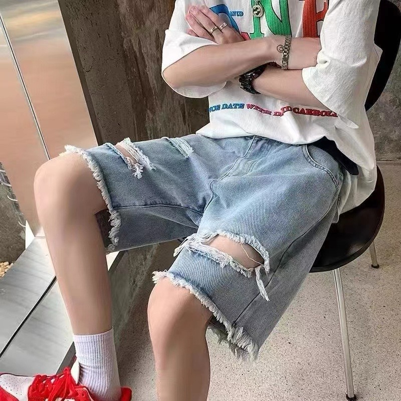 Zomer heren denim shorts retro - Street Fashion Hong Kong recensie en prijs