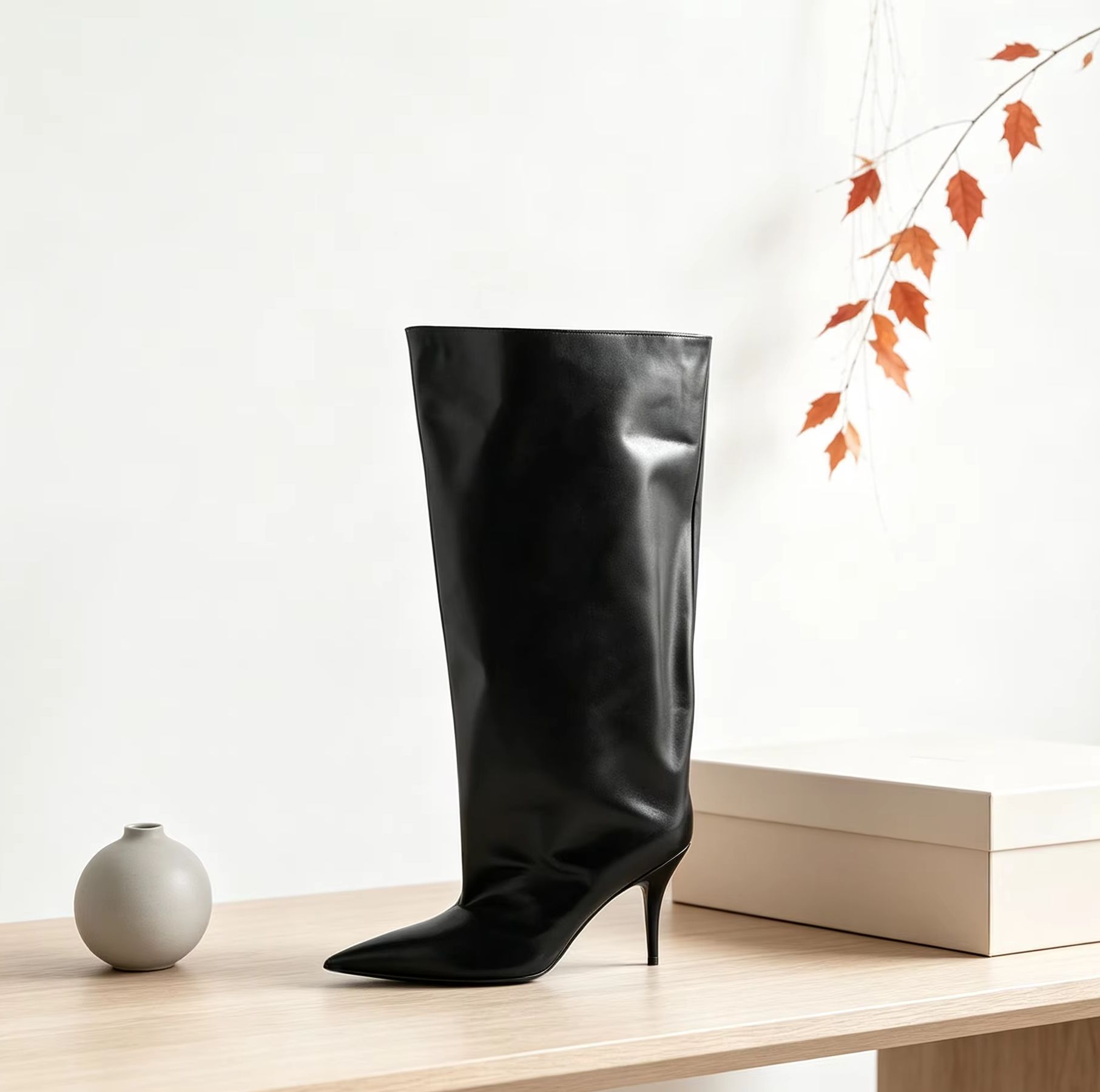 Hoge laarzen met wijde boord,  - Street Fashion Ladies recensie en prijs