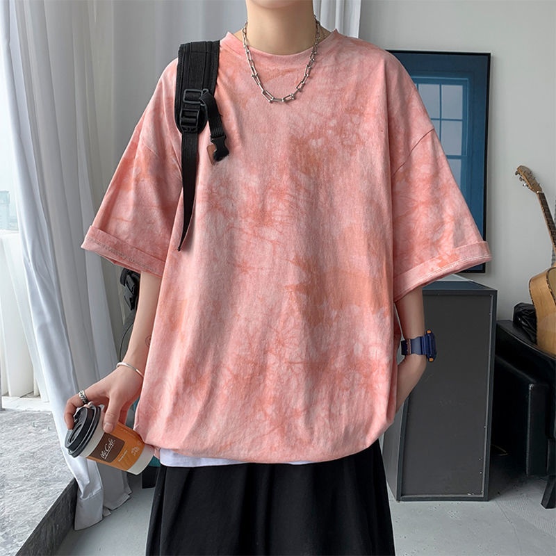 Zwart tie-dye T-shirt met kort - Street Fashion Hong Kong recensie en prijs